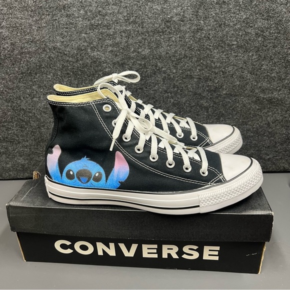 Chuck Taylor All Star Canvas “Stitch” Custom High Tops Size 11 Mens - Picture 6 of 13